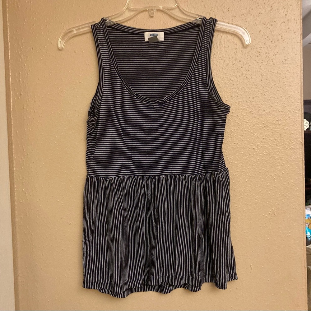 Old Navy Blue and White Striped Tank